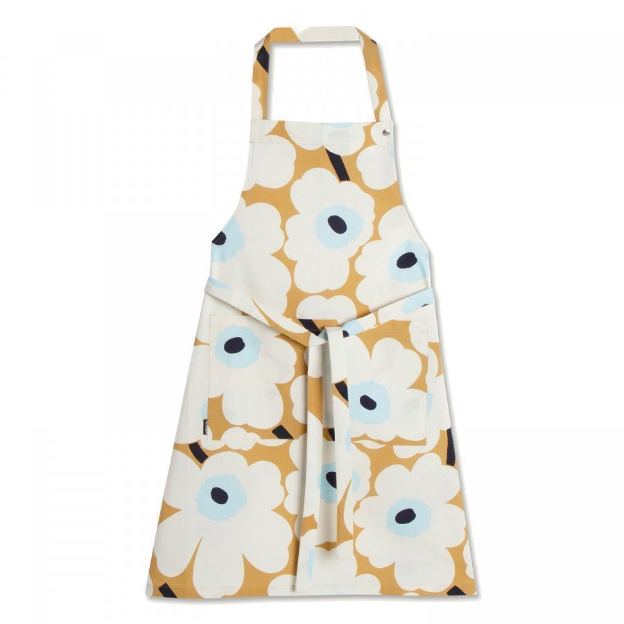 Marimekko Pieni Unikko Esiliina Beige / Sininen - Keittiö